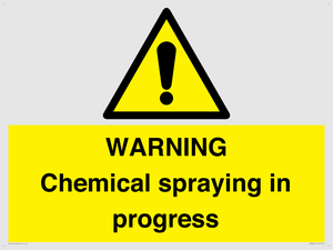 WARNING Chemical spraying in progress
